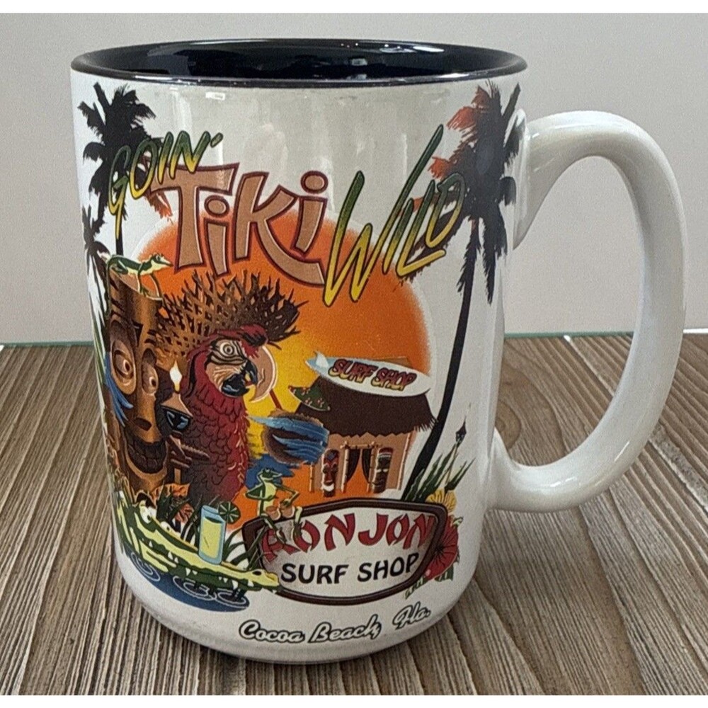 Ron Jon Surf Shop Coffee Mug Going Tiki Wild Cocoa Beach Florida Design Collect